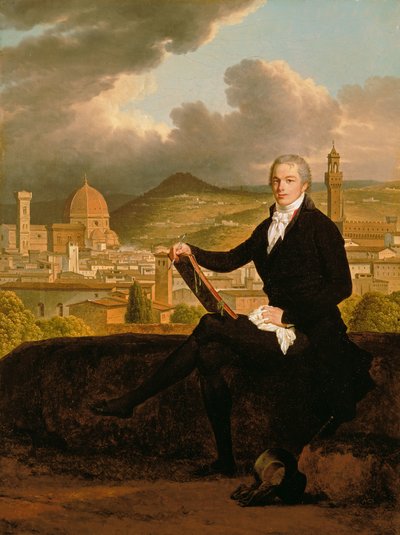 Artist in an Italian City by English School